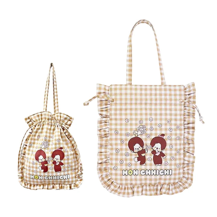Bolsa de Cuadros Monchhichi Original Sekiguchi Tote Bag