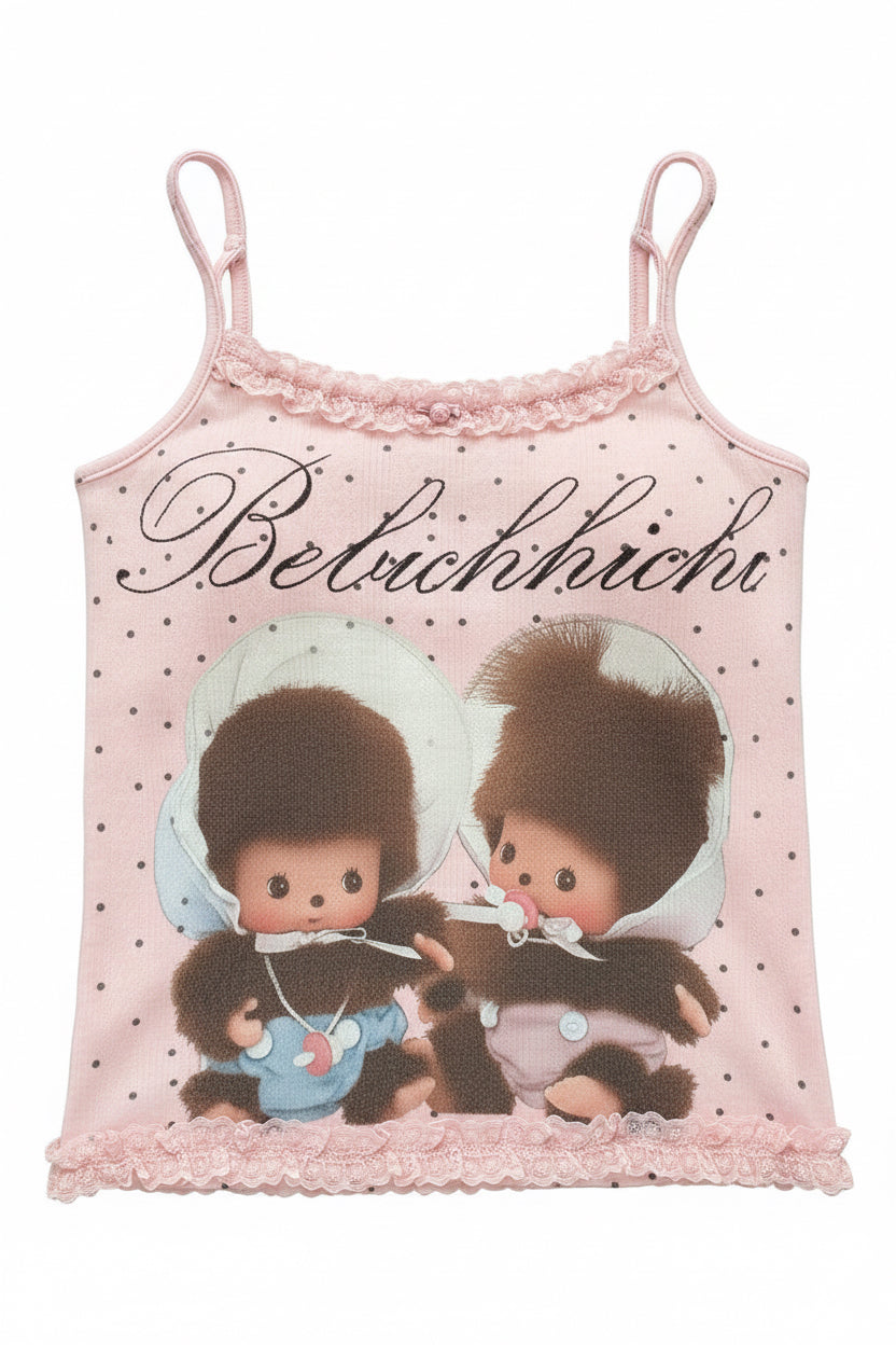 Blusa de tirantes Bebichhichi x Jouetie (Edición especial) Nueva Rosa