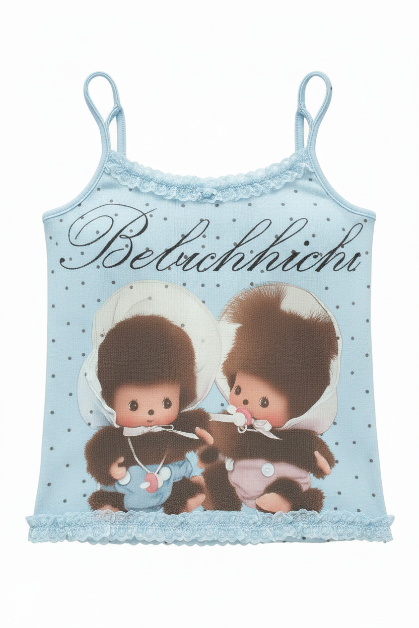 Blusa de tirantes Bebichhichi x Jouetie (Edición especial) Nueva Azul
